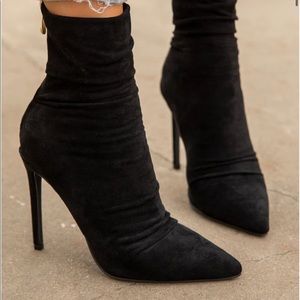Brand new never worn suede like booties